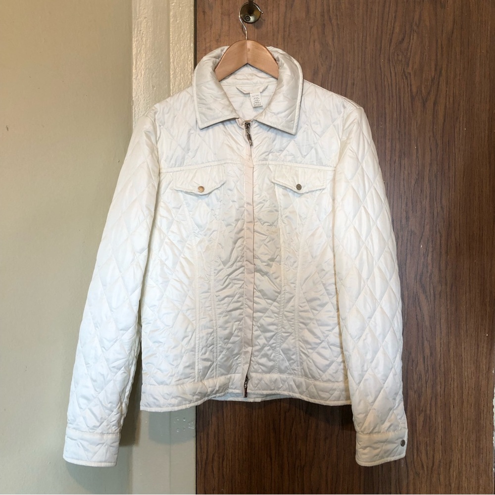 MONCLER WOMENS LIGHTWEIGHT QUILTED JACKET - SIZE 5 / FITS WOMENS MEDIUM